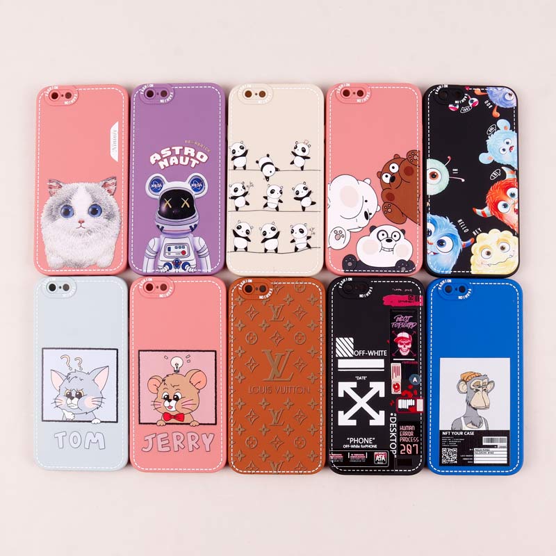 قاب آیفون iPhone 6 / 6s طرح دوخت محافظ لنزدار