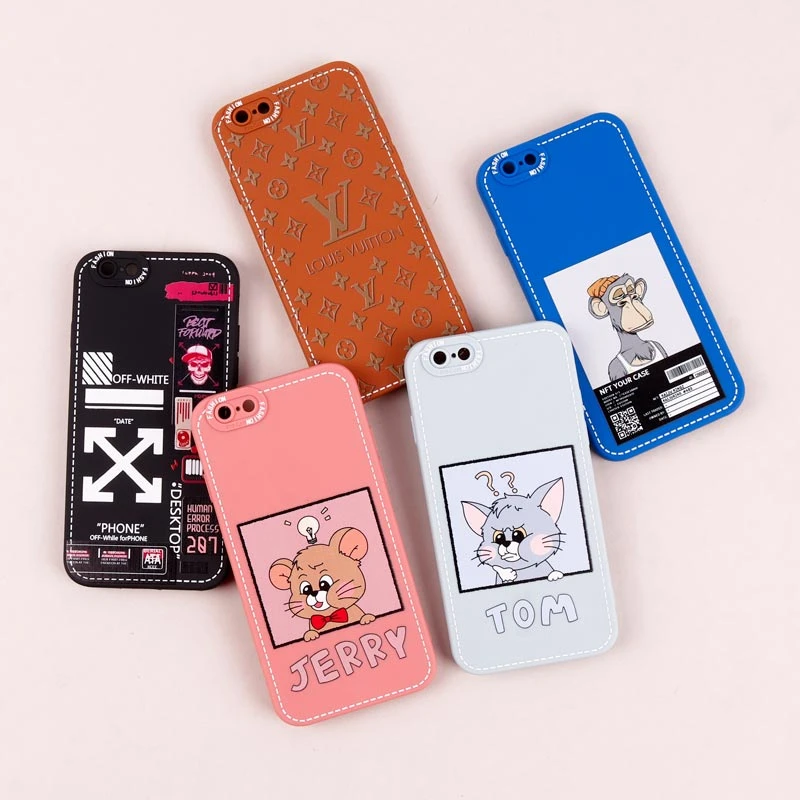 قاب آیفون iPhone 6 / 6s طرح دوخت محافظ لنزدار