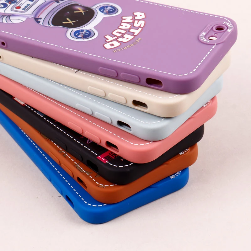 قاب آیفون iPhone 6 / 6s طرح دوخت محافظ لنزدار