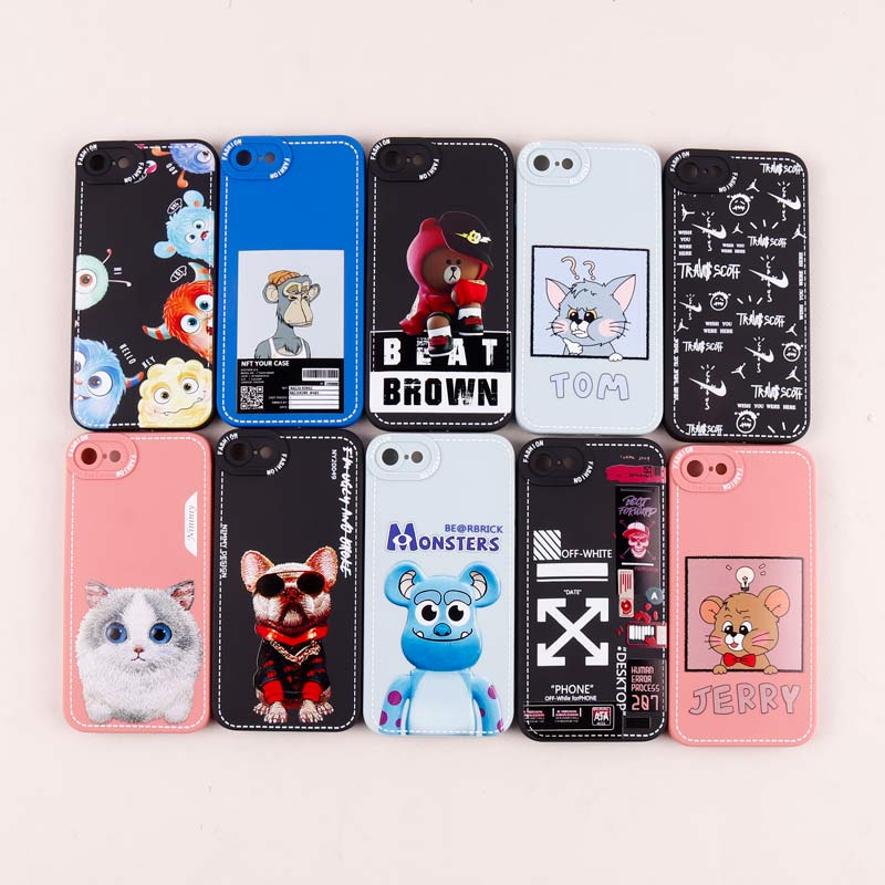 قاب محافظ لنزدار طرح دوخت iPhone 7 / 8 / SE 2020
