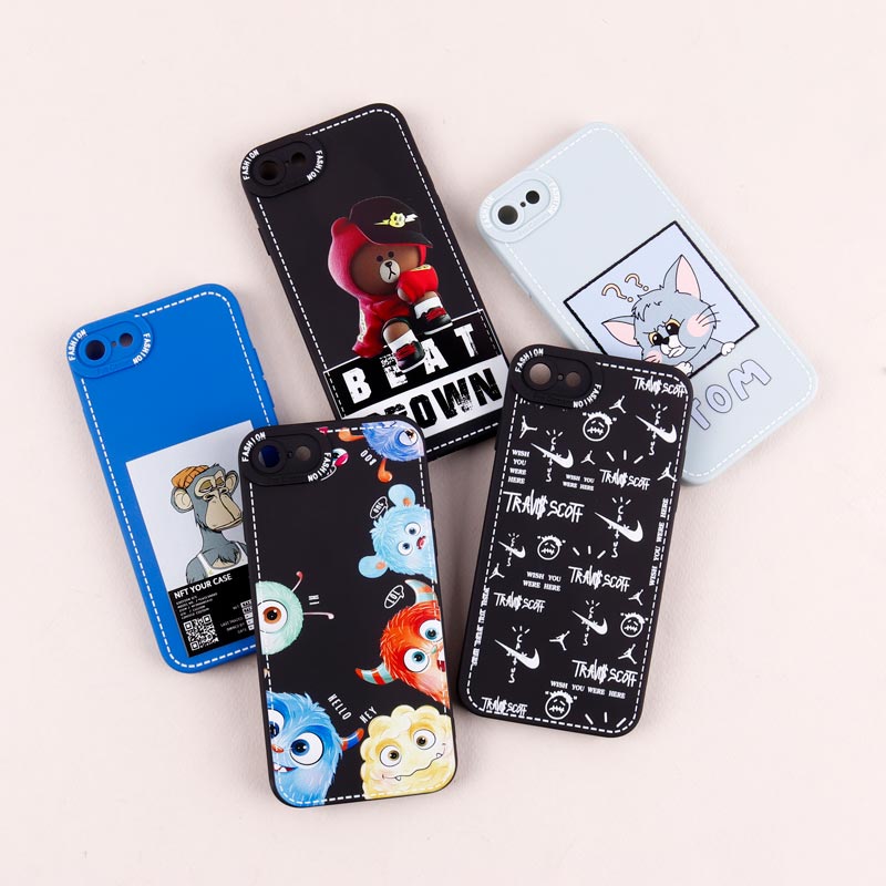 قاب محافظ لنزدار طرح دوخت iPhone 7 / 8 / SE 2020