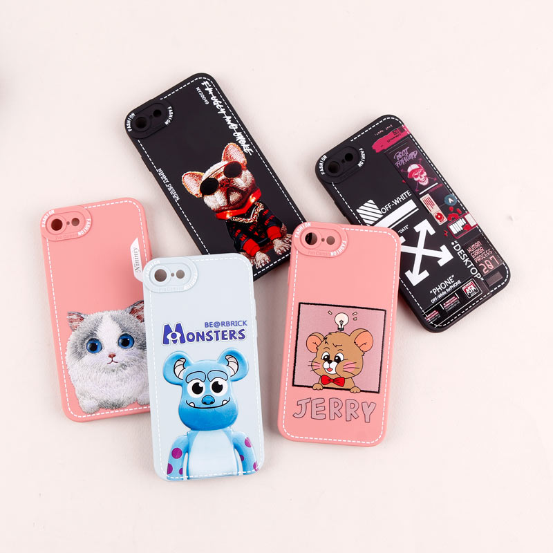 قاب محافظ لنزدار طرح دوخت iPhone 7 / 8 / SE 2020