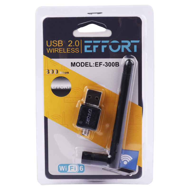 کارت شبکه بی سیم آنتن دار Effort EF-300B 300Mbps