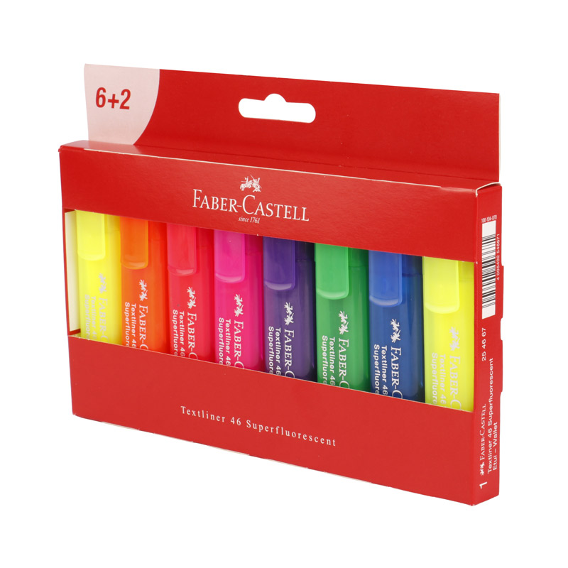 ماژیک هایلایت فابر کاستل Faber-Castell 254627 بسته ۸ عددی