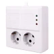 محافظ برق یخچال و فریزر 2 خانه ارت دار فرحان الکتریک با کابل 3 متری Farhan Electric FEP222