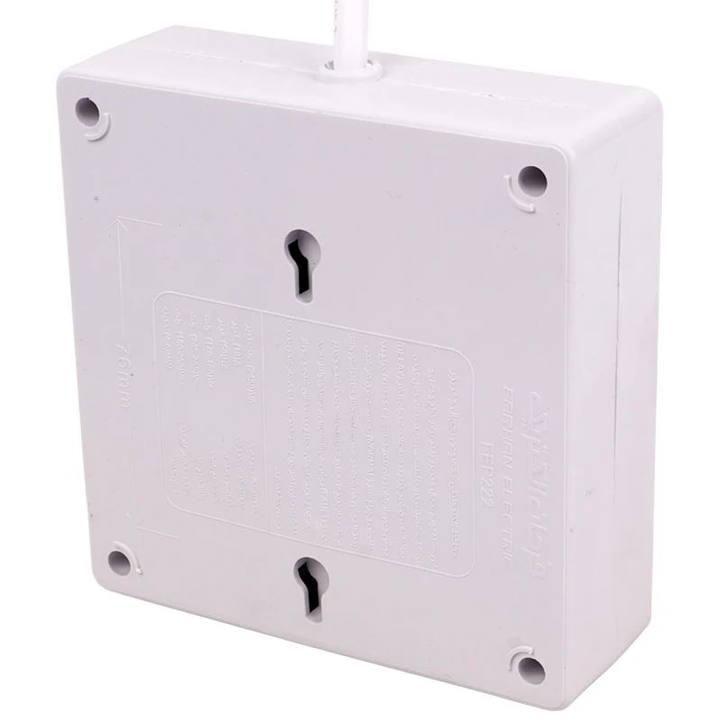 محافظ برق یخچال و فریزر 2 خانه ارت دار فرحان الکتریک با کابل 3 متری Farhan Electric FEP222