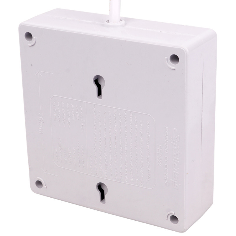 محافظ برق یخچال و فریزر 2 خانه ارت دار فرحان الکتریک با کابل 3 متری Farhan Electric FEP222