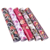 کاغذ کادو طرح دار گل بسته 50 عددی