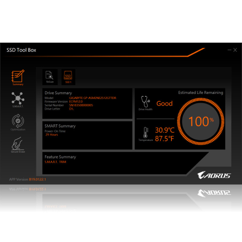 حافظه SSD گیگابایت Gigabyte AORUS RGB 512GB M.2