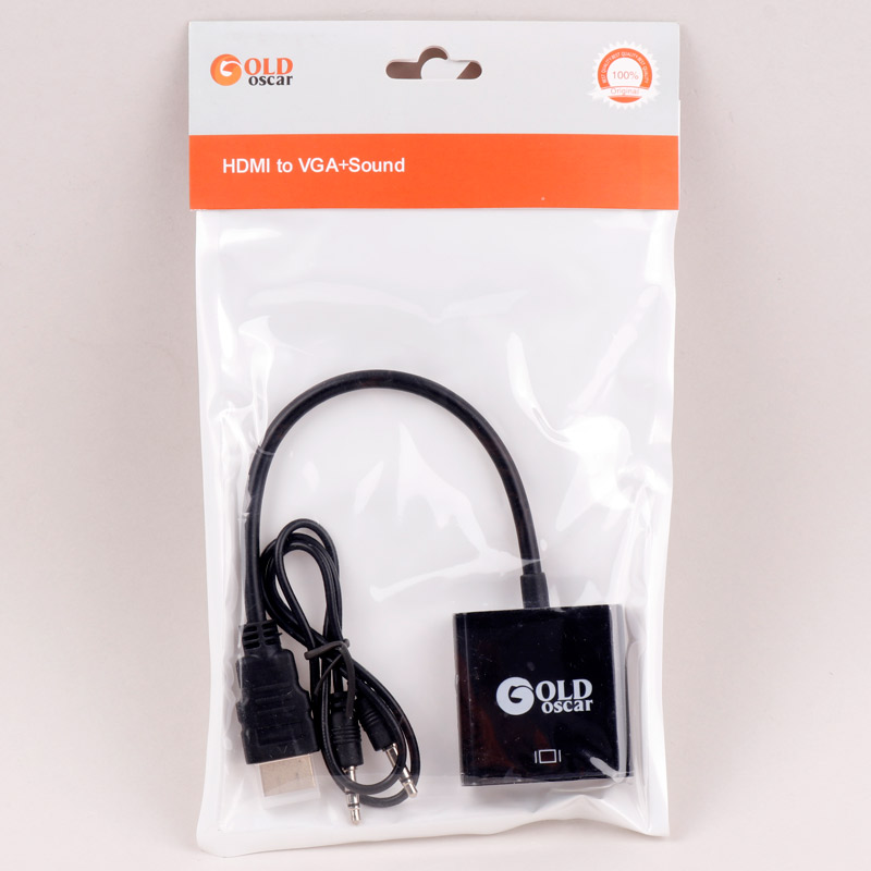 تبدیل Gold Oscar HDMI To VGA + کابل صدا