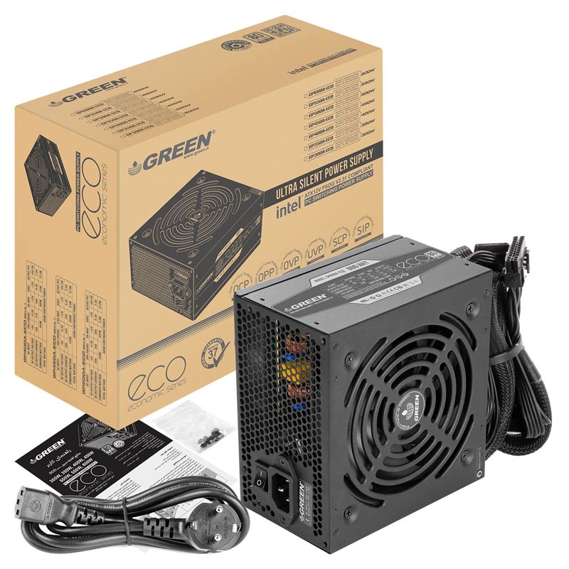 پاور 600 وات گرین Green GP600A-ECO Rev3.1 White