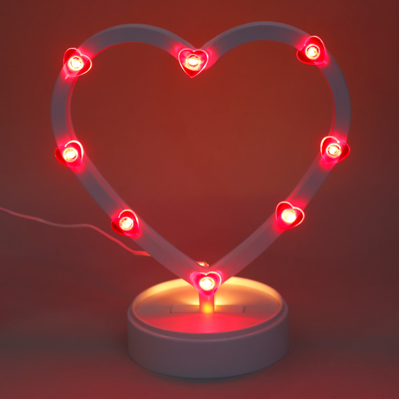 چراغ خواب USB طرح قلب قرمز