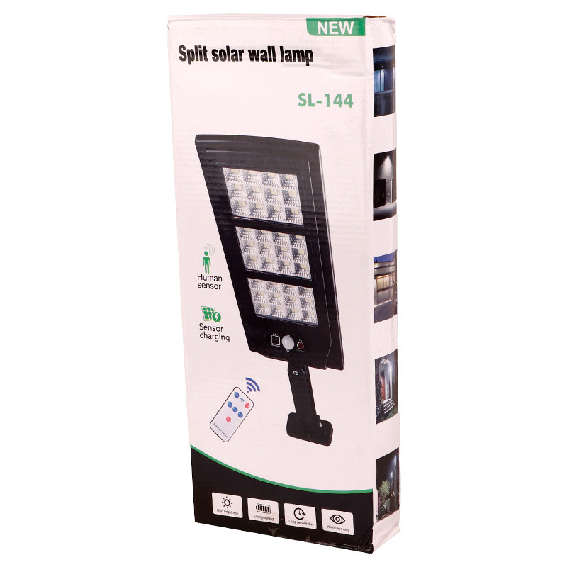 چراغ دیواری سنسوردار خورشیدی SL-144 + ریموت کنترل