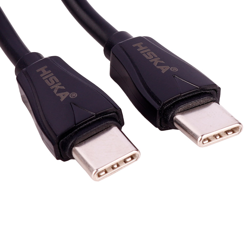 شارژر دیواری فست شارژ Hiska H-114PD 2Port QC3.0 PD 3A 38W Type-C + کابل تبدیل تایپ سی