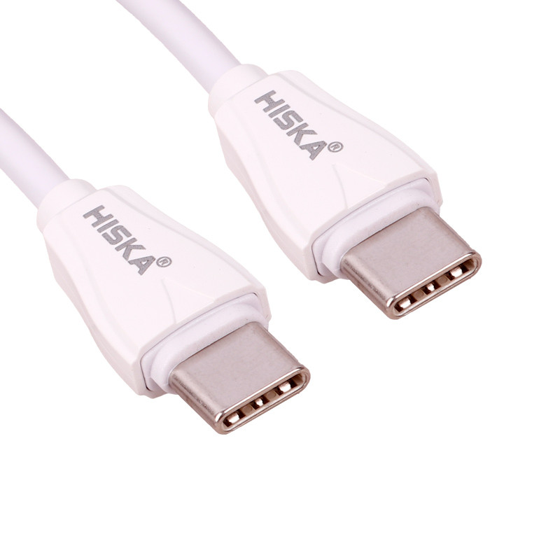شارژر دیواری فست شارژ Hiska H-115PD 2Port QC3.0 PD 4.5A 30W Type-C + کابل تبدیل تایپ سی