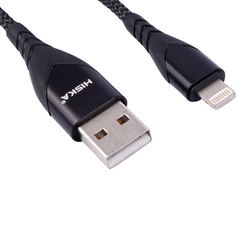 کابل آیفونی فست شارژ Hiska LX-289 2.4A 1m