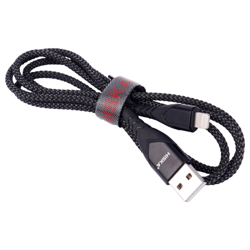 کابل آیفونی فست شارژ Hiska LX-289 2.4A 1m