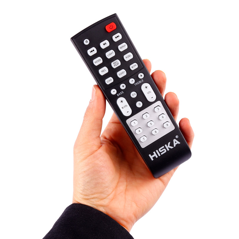 اسپیکر چمدانی بلوتوثی رم و فلش خور Hiska Party Box 1008 + میکروفون و ریموت کنترل