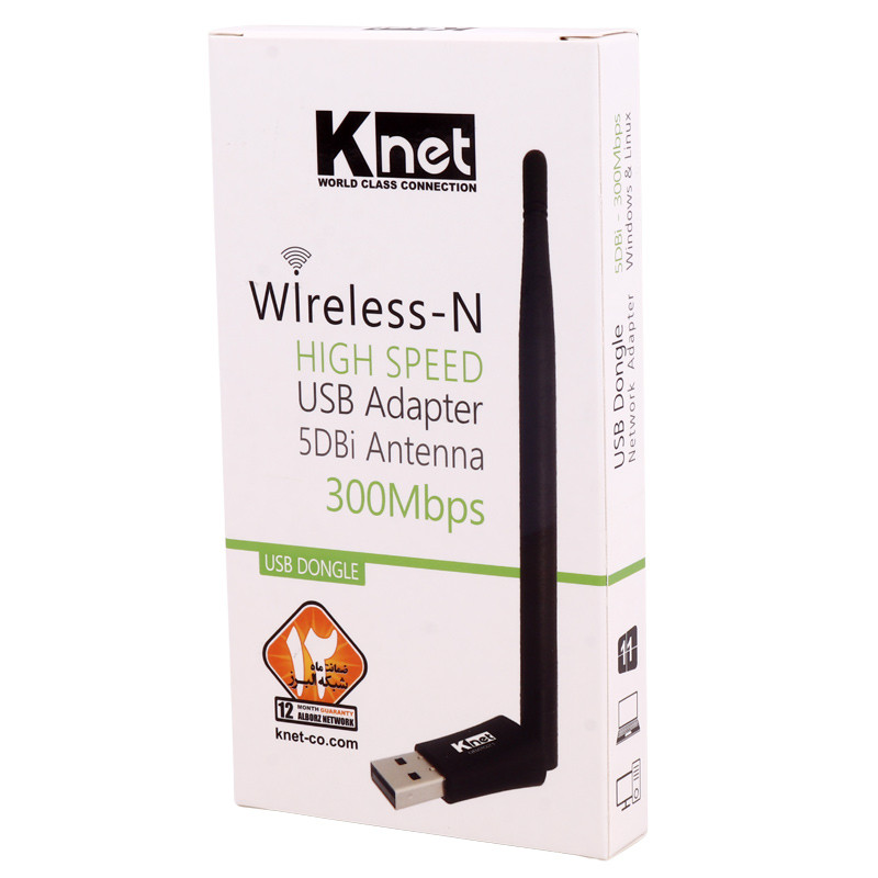کارت شبکه بی سیم آنتن دار K-Net 300Mbps
