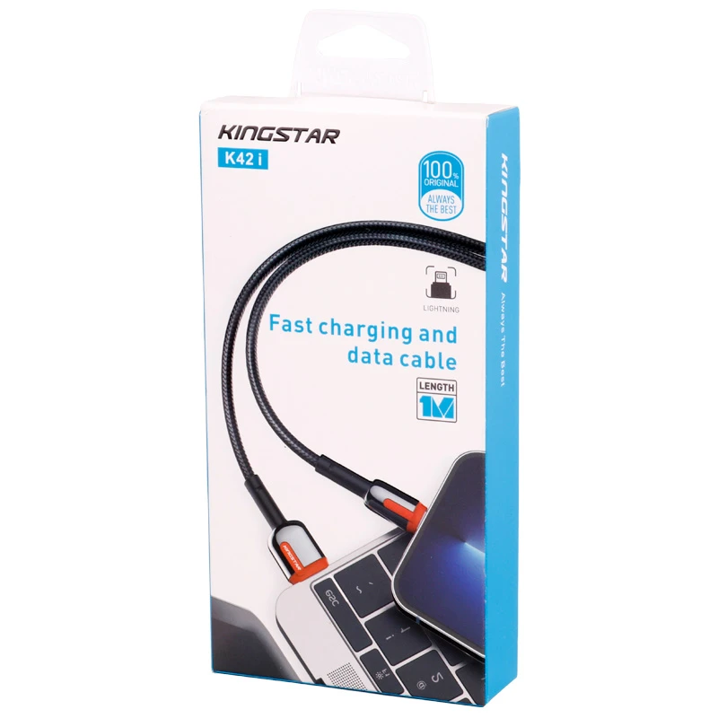 کابل لایتنینگ فست شارژ 2.4 آمپر کینگ استار K42i طول 1 متر