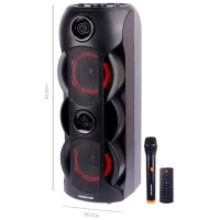 اسپیکر چمدانی بلوتوثی رم و فلش خور KingStar KBS510 + میکروفون و ریموت کنترل