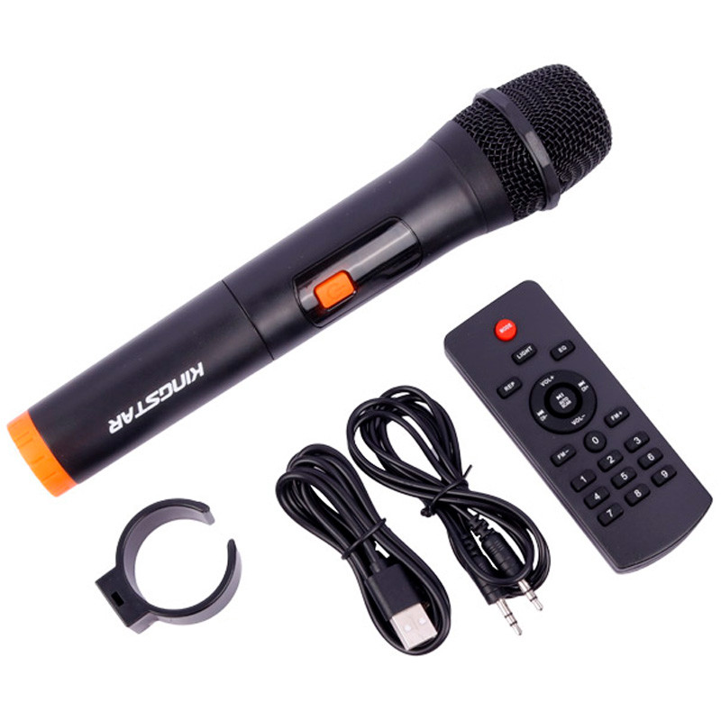 اسپیکر چمدانی بلوتوثی رم و فلش خور KingStar KBS510 + میکروفون و ریموت کنترل