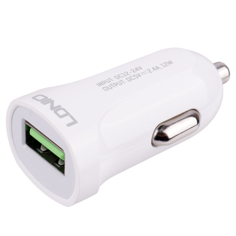 شارژر فندکی فست شارژ Ldnio DL-C17 2.4A 12W + کابل تایپ سی