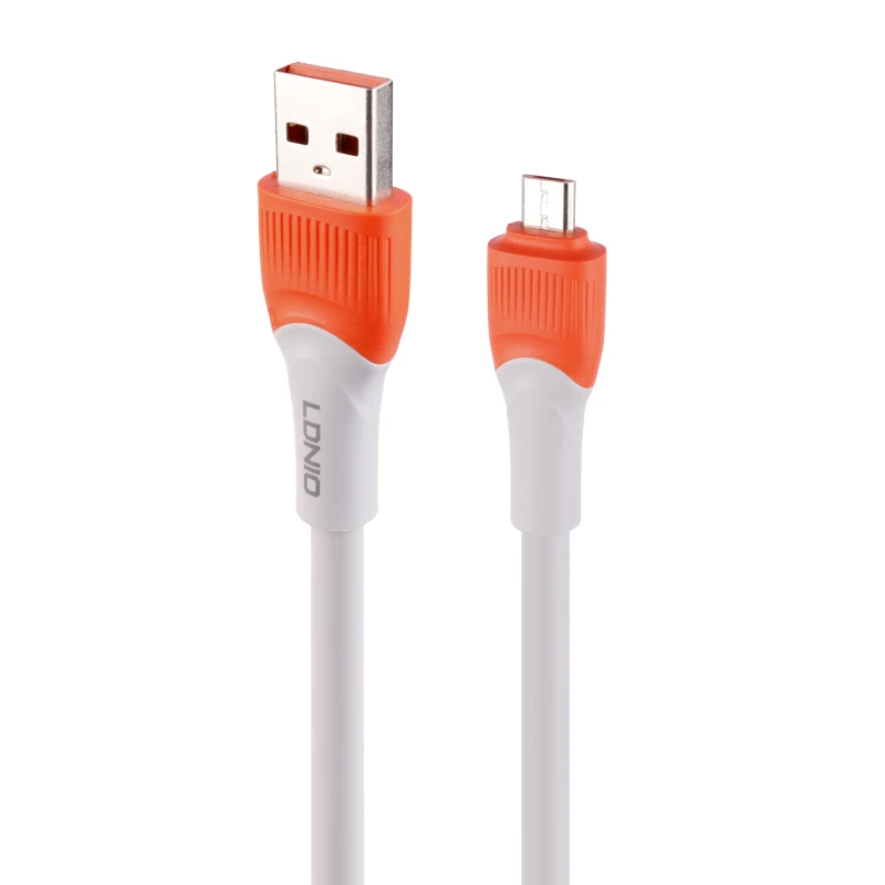کابل میکرو یو اس بی فست شارژ 30 وات الدینیو LS602 طول 2 متر