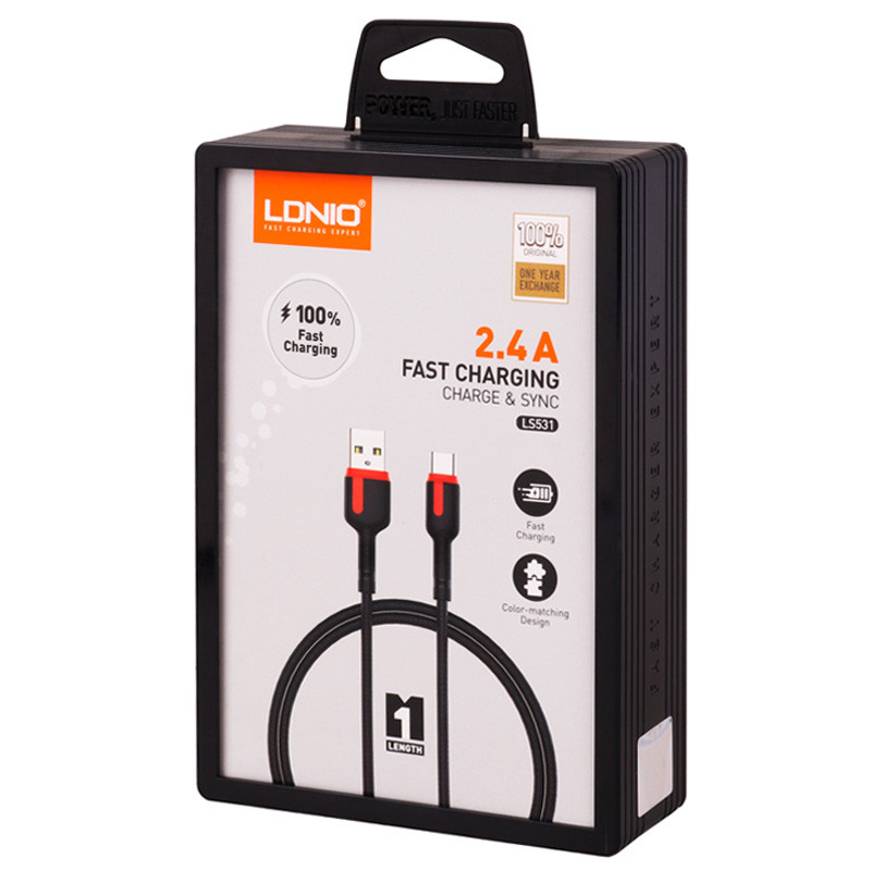 کابل میکرو یو اس بی فست شارژ Ldnio LS531 2.4A 1m