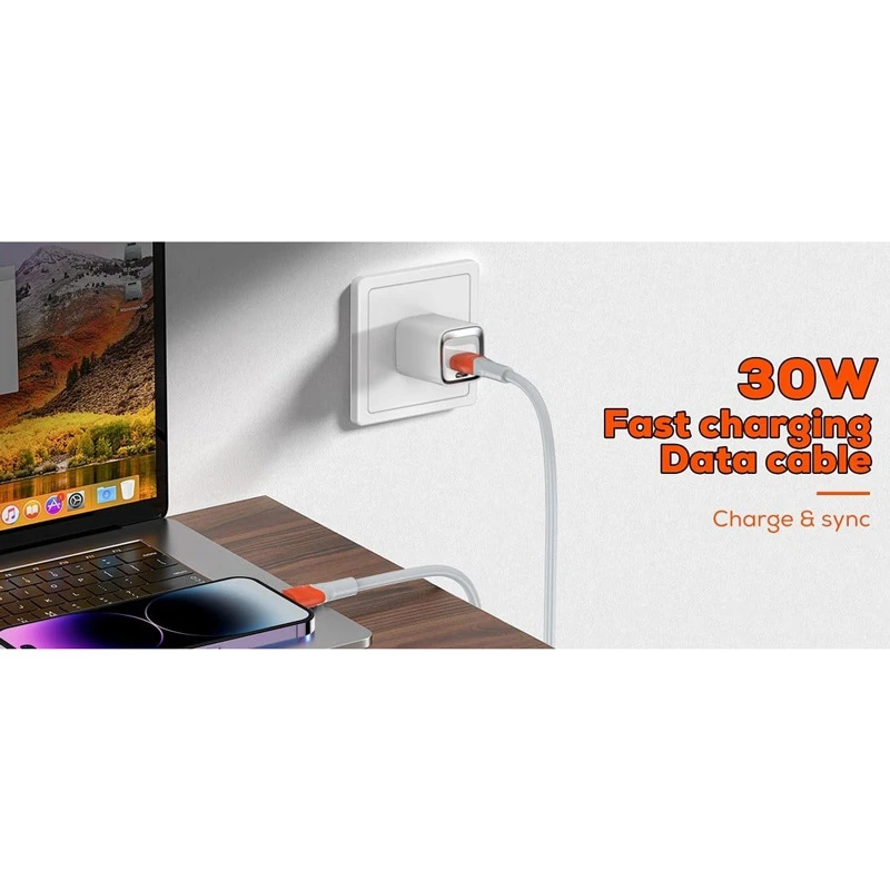 کابل میکرو یو اس بی فست شارژ 30 وات الدینیو LS601 طول 1 متر