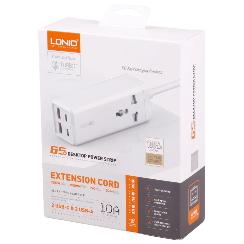 قیمت شارژر رومیزی فست شارژ 4 پورت Ldnio SC1418