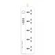 چند راهی 5 خانه الدینیو SC5415 با کابل 2 متری + شارژر USB و Type-C