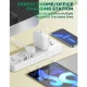چند راهی 5 خانه ارت دار الدینیو SC5614 با کابل 2 متری + شارژر USB