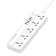 چند راهی 5 خانه ارت دار الدینیو SC5614 با کابل 2 متری + شارژر USB