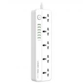 چند راهی 5 خانه ارت دار الدینیو SC5614 با کابل 2 متری + شارژر USB