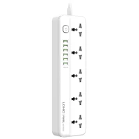 چند راهی 5 خانه برق ارت دار الدینیو SC5614 با کابل 2 متری + شارژر USB