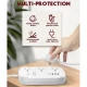 چند راهی 3 خانه ارت دار هوشمند الدینیو SCW3451 با کابل 2 متری + شارژر USB و Type-C