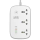 چند راهی 3 خانه ارت دار هوشمند الدینیو SCW3451 با کابل 2 متری + شارژر USB و Type-C