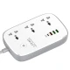 چند راهی 3 خانه ارت دار هوشمند الدینیو SCW3451 با کابل 2 متری + شارژر USB و Type-C
