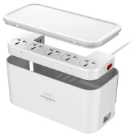 چند راهی برق و شارژر وایرلس الدینیو SCW5354 با کابل 2 متری + شارژر USB و Type-C