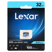 رم میکرو 32 گیگ لکسار Lexar Blue Series 633X A1 V10 U1 C10 100MB/s