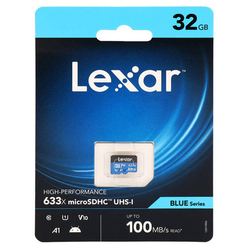 رم میکرو 32 گیگ لکسار Lexar Blue Series 633X A1 V10 U1 C10 100MB/s