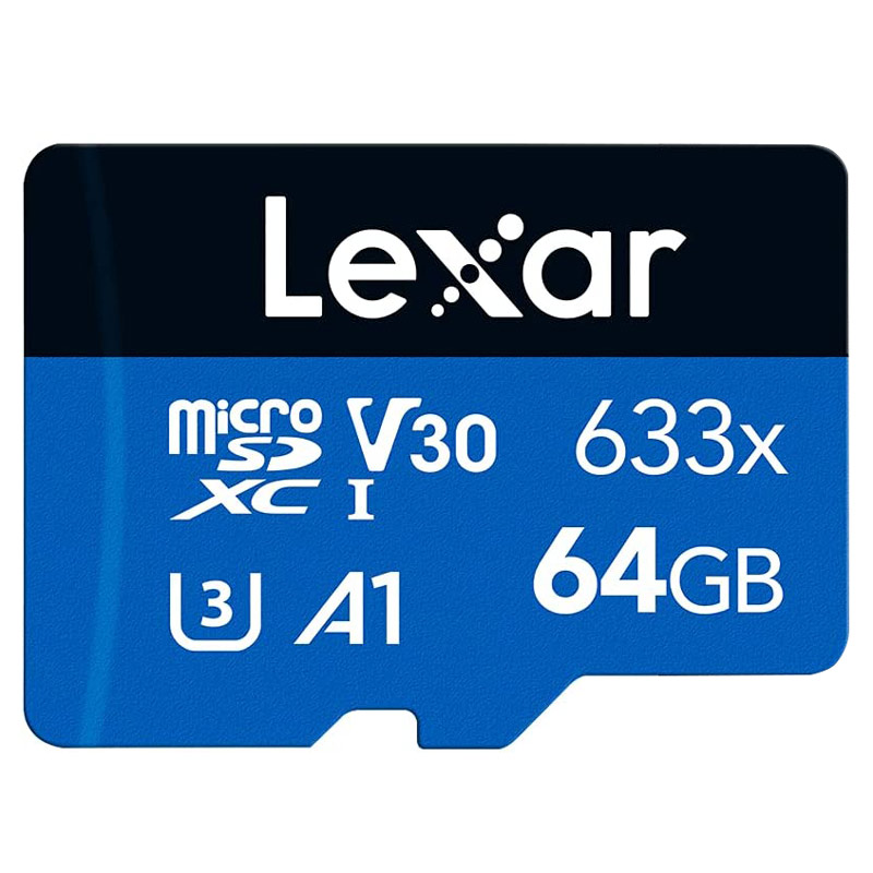 رم میکرو 64 گیگ لکسار Lexar Blue Series 633X A1 V30 U3 C10 100MB/s