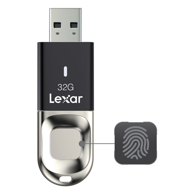 فلش 32 گیگ لکسار Lexar JumpDrive Fingerprint F35 USB3.0