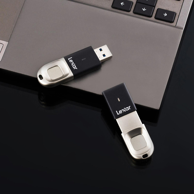 فلش 32 گیگ لکسار Lexar JumpDrive Fingerprint F35 USB3.0