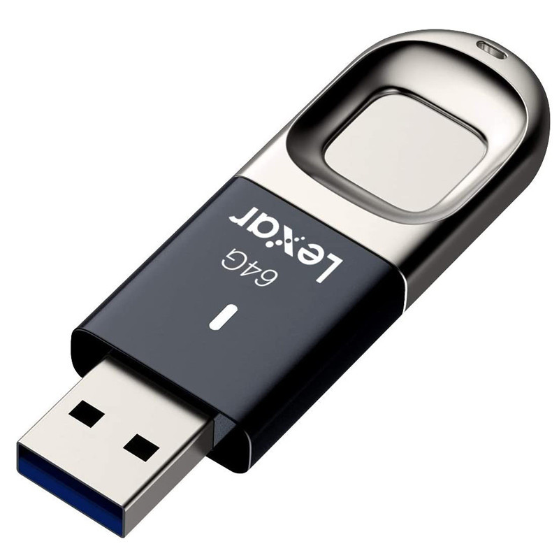 فلش 64 گیگ لکسار Lexar JumpDrive Fingerprint F35 USB3.0