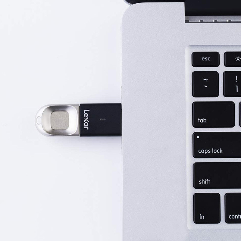 فلش 64 گیگ لکسار Lexar JumpDrive Fingerprint F35 USB3.0