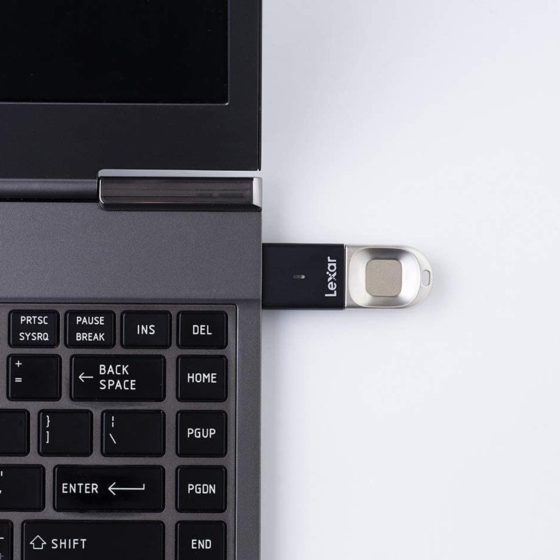 فلش 64 گیگ لکسار Lexar JumpDrive Fingerprint F35 USB3.0