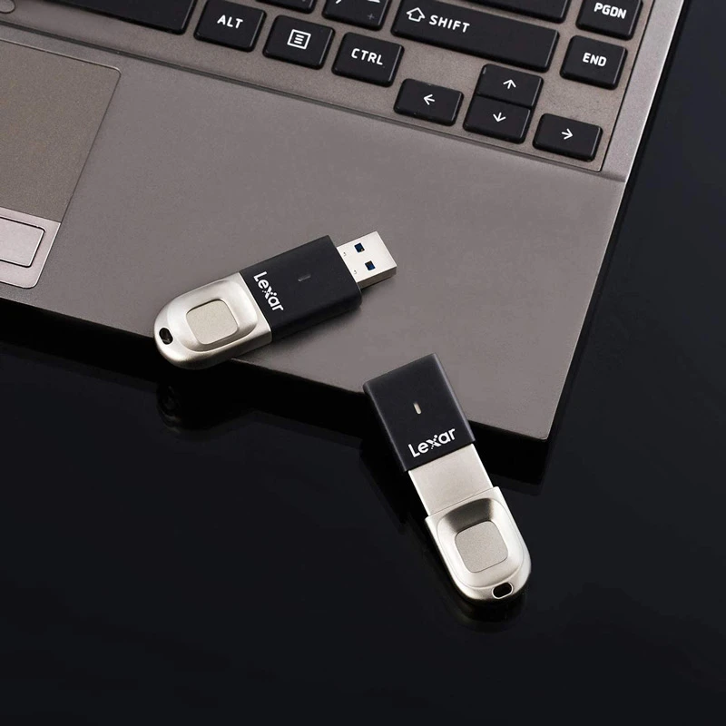 فلش 64 گیگ لکسار Lexar JumpDrive Fingerprint F35 USB3.0