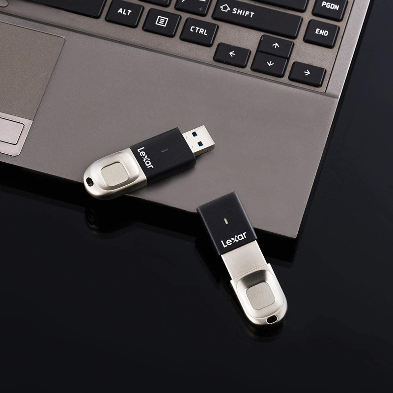 فلش 64 گیگ لکسار Lexar JumpDrive Fingerprint F35 USB3.0